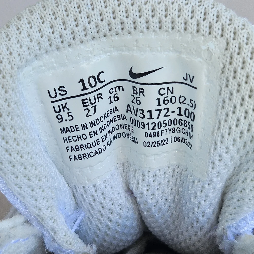 Nike Court Borough Low 2 Toddler Sneaker 10C White Frozen OOAK Olaf AV3172-100